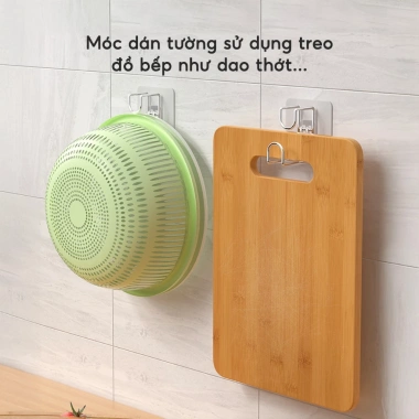 Combo 3 móc treo chậu thau inox 304 - Dán tường, treo khăn, quần áo, đồ bếp, phòng tắm, giá chỉ 29.193đ