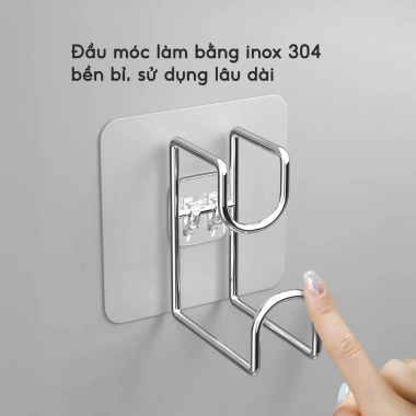 Combo 3 móc treo chậu thau inox 304 - Dán tường, treo khăn, quần áo, đồ bếp, phòng tắm, giá chỉ 29.193đ 5 Combo 3 móc treo chậu thau inox 304 - Dán tường, treo khăn, quần áo, đồ bếp, phòng tắm, giá chỉ 29.193đ 5