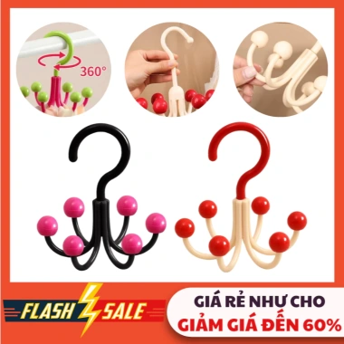 Combo 3 móc treo quần áo 6 nhánh xoay 360 tiết kiệm không gian đa năng 20.000₫