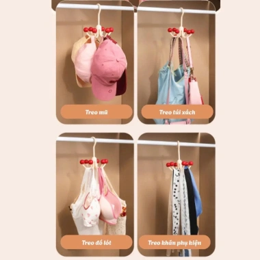 Combo 3 móc treo quần áo 6 nhánh xoay 360 tiết kiệm không gian đa năng 20.000₫ 5