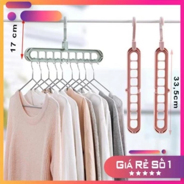 Combo 3 Móc Treo Quần Áo Đa Năng 9 Lỗ Tiết Kiệm Diện Tích - Giá chỉ 39.000 VND 2