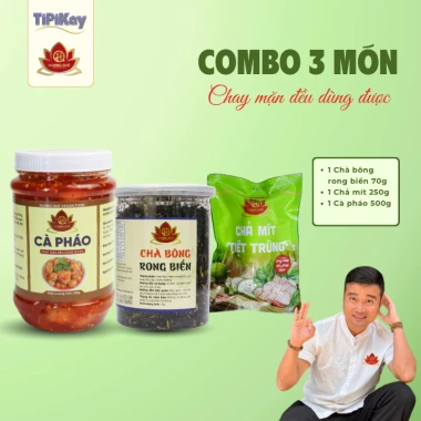 Combo 3 Món Ăn Tết 2.026 - Chả Mít 250g, Cà Pháo Hương Quê 500g, Chà Bông Rong Biển 70g - Giá 150.000đ - TiPiKay Shop