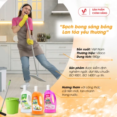 Combo 3 Nước Lau Sàn Senny Hương Quế Sả Chanh Hoa Lily - Loại Bỏ Vết Bẩn, Khử Mùi, Vệ Sinh Sàn Gỗ & Gạch 980g 2