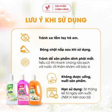 Combo 3 Nước Lau Sàn Senny Hương Quế Sả Chanh Hoa Lily - Loại Bỏ Vết Bẩn, Khử Mùi, Vệ Sinh Sàn Gỗ & Gạch 980g 6
