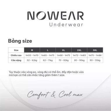 Combo 3 Quần lót nam Boxer thun lạnh NOWEAR cao cấp + Quần xì nam PROFIT co giãn chính hãng không viền - 267.880₫ 6