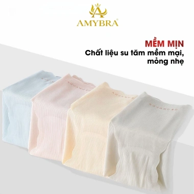 Combo 3 Quần Lót Nữ Su Viền Lượn Sóng Quyến Rũ - Set Chip Cạp Vừa Tôn Dáng AMYBRA L8.368 76k