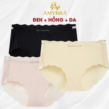 Combo 3 Quần Lót Nữ Su Viền Lượn Sóng Quyến Rũ - Set Chip Cạp Vừa Tôn Dáng AMYBRA L8.368 76k 10 Combo 3 Quần Lót Nữ Su Viền Lượn Sóng Quyến Rũ - Set Chip Cạp Vừa Tôn Dáng AMYBRA L8.368 76k 10