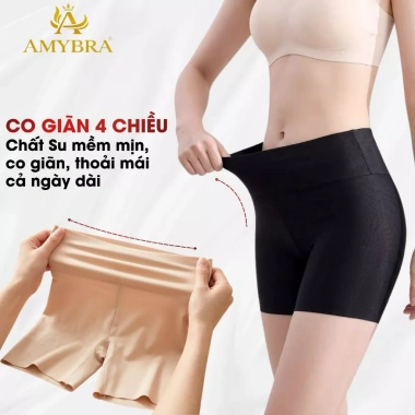 Combo 3 Quần Nữ Cạp Cao Không Viền Bảo Hộ Đúc Su Mát Mịn AMYBRA V8.941 Giá 155k 4