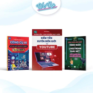 Combo 3 sách Kiếm tiền Youtube + Video ngắn + AI Content - Giá chỉ 159.000 VND