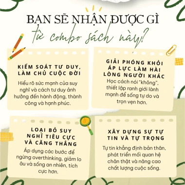 Combo 3 Sách Stop Overthinking, Đừng Cố Làm Hài Lòng và Ta Tư Duy Ta Tồn Tại - Giảm Giá 23% - YMATE