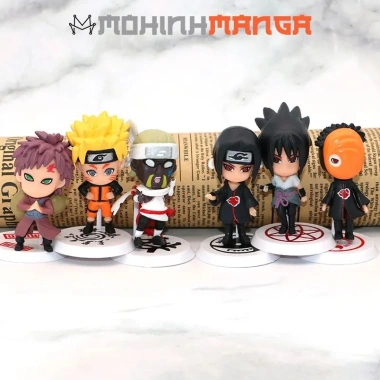 Combo 3 set 6 nhân vật Naruto chibi: Kakashi, Sasuke, Itachi, Gaara, Sakura, Minato - 80.190₫
