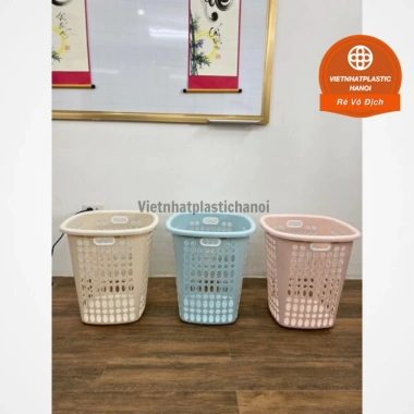 Combo 3 Sọt Nhựa Vuông Đựng Rác & Quần Áo Việt Nhật Cỡ Bé – Giỏ Nhựa Tiện Lợi 29.120₫