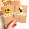 Combo 3 Thiệp giấy kraft vintage hoa hướng dương & hoa khô handmade - Quà 20/11 sinh nhật 19.200₫ 4