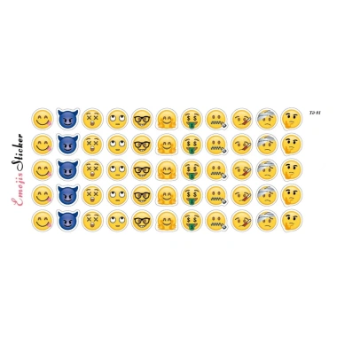 Combo 3 Tờ 165 Sticker Mặt Cười Emojis Cảm Xúc Dễ Thương Trang Trí, Giá 10.890đ