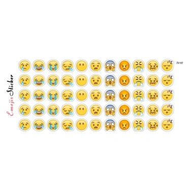 Combo 3 Tờ 165 Sticker Mặt Cười Emojis Cảm Xúc Dễ Thương Trang Trí, Giá 10.890đ
