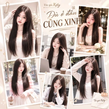 Combo 3 Tóc Giả Dài 60cm Nửa Đầu Thẳng Xoăn Tự Nhiên Cho Nữ - Giá Ưu Đãi 35k