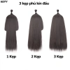 Combo 3 Tóc Giả Dài 60cm Nửa Đầu Thẳng Xoăn Tự Nhiên Cho Nữ - Giá Ưu Đãi 35k 8