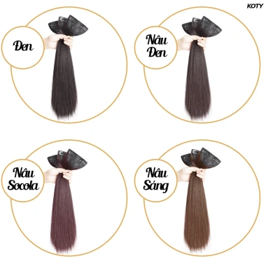 Combo 3 Tóc Giả Dài 60cm Nửa Đầu Thẳng Xoăn Tự Nhiên Cho Nữ - Giá Ưu Đãi 35k