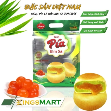 Combo 3 túi bánh pía kim sa trứng chảy Bắp Healthy, Lá Dứa, Đậu Xanh - 12 bánh 480g - 111k 4 Combo 3 túi bánh pía kim sa trứng chảy Bắp Healthy, Lá Dứa, Đậu Xanh - 12 bánh 480g - 111k 4