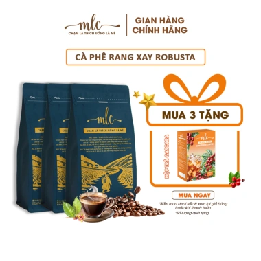 Combo 3 Túi Cà Phê Rang Xay Mộc Robusta Natural 1kg - MLC Coffee, tặng 1 hộp trà Cascara, giá ưu đãi 749.800₫ 2