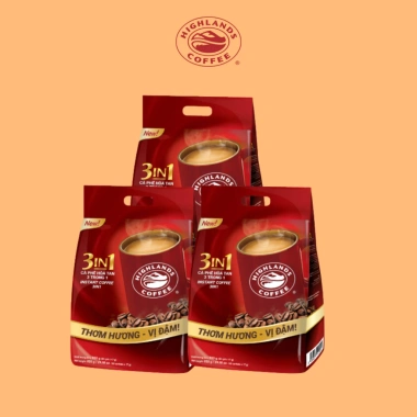 Combo 3 Túi Cà Phê Sữa Hoà Tan Highlands Coffee 3in1 - 50 Gói, Giá chỉ 510.150₫ 3