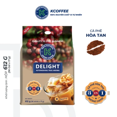 Combo 3 Túi Cà Phê Sữa Hòa Tan K Delight 3in1 612g - Giá chỉ 550k, K COFFEE 3