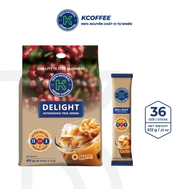 Combo 3 Túi Cà Phê Sữa Hòa Tan K Delight 3in1 612g - Giá chỉ 550k, K COFFEE 4