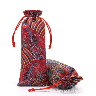 Combo 3 túi gấm đỏ dây rút KT 8x19cm 8x24cm - Giá ưu đãi 30.000 VND