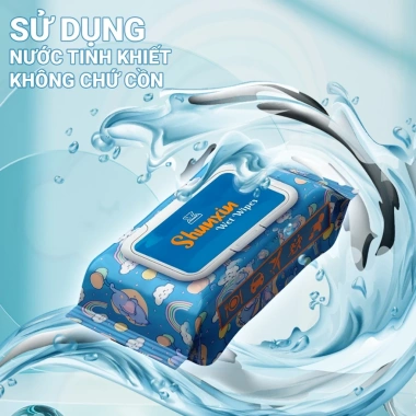 Combo 3 túi khăn giấy ướt SHUNXIN, vải không dệt 80 tờ, da nhạy cảm – 79.000₫ 7