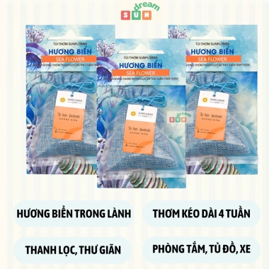 Combo 3 Túi Thơm Sunflower Treo Xe & Tủ Quần Áo – Hương Lâu, Vệ Sinh, Giá 39.000₫ 3