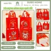 Combo 3 Túi Tote Canvas Không Dệt Đỏ May Mắn - Đựng Quà Tết, Bánh Kẹo, Đồ Học Tập, Giá Siêu Tiết Kiệm 24.000₫