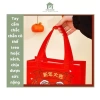 Combo 3 Túi Tote Canvas Không Dệt Đỏ May Mắn - Đựng Quà Tết, Bánh Kẹo, Đồ Học Tập, Giá Siêu Tiết Kiệm 24.000₫ 6
