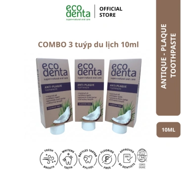 Combo 3 tuýp 10ml Nụ Vu Vi – Kem đánh răng Ecodenta chống mảng bám, bổ sung dầu dừa, giảm giá chỉ 90.000đ 2 Combo 3 tuýp 10ml Nụ Vu Vi – Kem đánh răng Ecodenta chống mảng bám, bổ sung dầu dừa, giảm giá chỉ 90.000đ 2