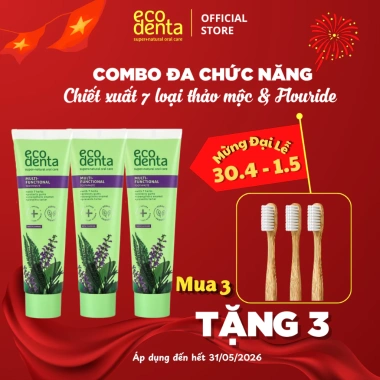 Combo 3 tuýp Kem Ecodenta đa chức năng, chiết xuất 7 thảo mộc - 599.000đ
