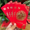 Combo 30-120 Bao Lì Xì Tết Nhung Đỏ In Nổi 3D Truyền Thống – Giá ưu đãi 35.000 VND, May Mắn, Ý Nghĩa 3