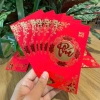 Combo 30-120 Bao Lì Xì Tết Nhung Đỏ In Nổi 3D Truyền Thống – Giá ưu đãi 35.000 VND, May Mắn, Ý Nghĩa 9