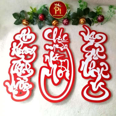 Combo 30 chữ thư pháp câu đối Tết - decal đẹp, chúc Năm Mới an khang thịnh vượng, chỉ 399.000đ 2