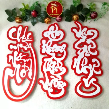 Combo 30 chữ thư pháp câu đối Tết - decal đẹp, chúc Năm Mới an khang thịnh vượng, chỉ 399.000đ 4
