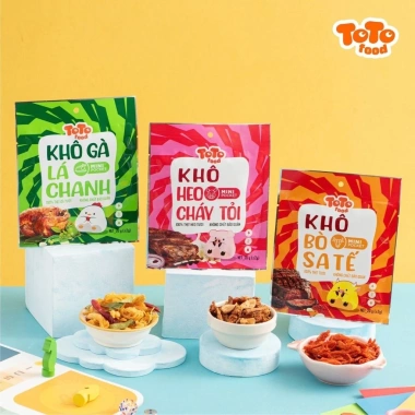 Combo 30 gói Khô Toco Food Mini Gà Heo Vị Bò - Giá ưu đãi 149.000 VNĐ 2