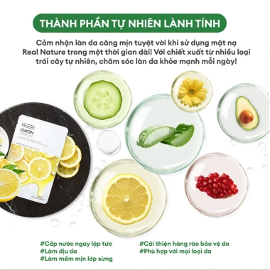 Combo 30 Mặt Nạ THE FACE SHOP Real Nature Dưỡng Ẩm 20g Giá chỉ 630.000₫ 3