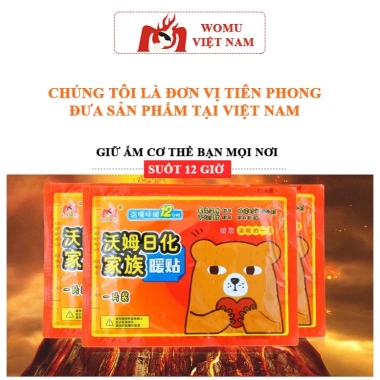 Combo 30 miếng dán giữ nhiệt hình gấu WoMu WM-35 - Giữ ấm 12h, giảm 20%