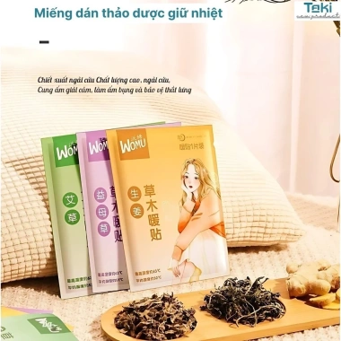 Combo 30 miếng Dán Ngải Cứu WOMU - Giảm Đau Kinh, Ấm Bụng 6h, Giữ Ấm Mùa Lạnh, Giá 49.000đ