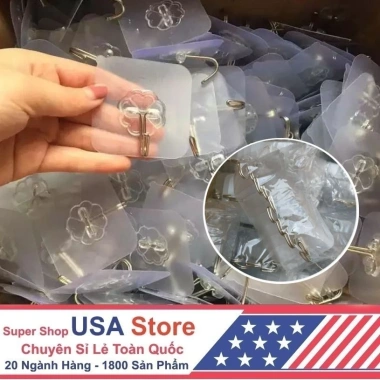 Combo 30 Móc Dán Tường Treo Đồ Trong Suốt T10 - Siêu Dính Cường Lực, Đa Năng, Chỉ 22.500 VND 2