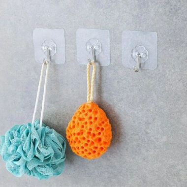 Combo 30 Móc Dán Tường Treo Đồ Trong Suốt T10 - Siêu Dính Cường Lực, Đa Năng, Chỉ 22.500 VND 4