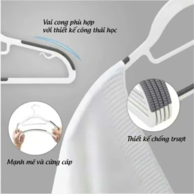 Combo 30 móc treo quần áo đa năng xoay 360 – nhựa đệm caosu chống trượt, 59.000 VND