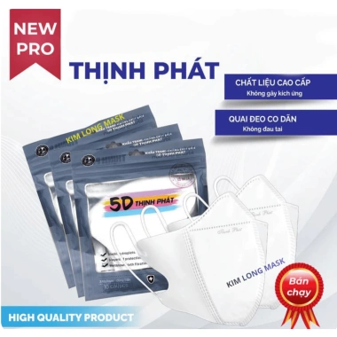 Combo 300 chiếc Khẩu Trang 5D 3 Lớp Vải Không Dệt Kháng Khuẩn Lọc Bụi Mịn Tia UV - Giá Ưu Đãi 124k