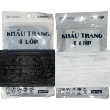 Combo 300 Khẩu trang y tế Nano Pro 4 lớp - Chống nắng, bụi mịn, tia UV, bảo vệ tối ưu