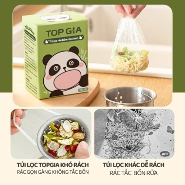 Combo 300 túi lọc rác TopGia bọc đựng rác bồn rửa tiện lợi - Giá chỉ 26.000 VND 4