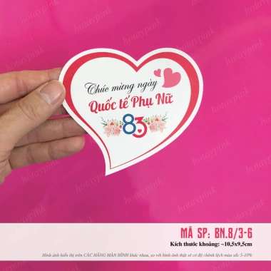 Combo 30/50 Banner, Toper, Tag, Thiệp cài quà tặng 8/3 Quốc tế Phụ Nữ, Giá 60.000đ 6 Combo 30/50 Banner, Toper, Tag, Thiệp cài quà tặng 8/3 Quốc tế Phụ Nữ, Giá 60.000đ 6