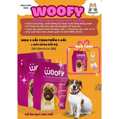 Combo 3+1 Đồ hạt Woofy 500g cho chó trưởng thành - Chất lượng 10/10, Giá chỉ 84.000₫ Combo 3+1 Đồ hạt Woofy 500g cho chó trưởng thành - Chất lượng 10/10, Giá chỉ 84.000₫